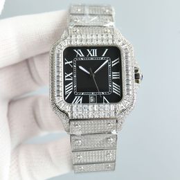 Handmade Diamond Watch Mens Designer Watches Automatic Mechanical 40MM Sapphire Business Women Wristwatch High-end Stainless Steel Belt Montre de Luxe