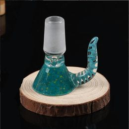 Accessories PIPES Heady Coloured Glass Smoking Bowl 14mm 18mm Male Bowl with Handle Beautiful Slide for Bubbler Ash Catcher Bong Bowls