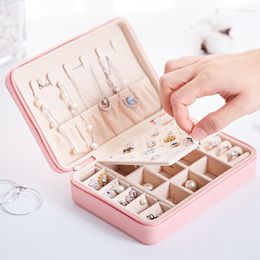 Storage Boxes Simplicity Jewellery Organiser Case Multifunction Portable Ring Earrings Box Household Necklace Jeweller Arrange Accessorie