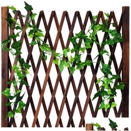 Decorative Flowers Wreaths 2M Artificial Plants Green Leaf For Home Wedding Decor Garden Yard Lighting Drop Delivery Festive Party Dh37W