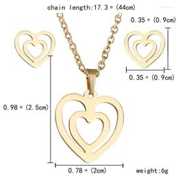 Necklace Earrings Set 2022 14 Colour Stainless Steel Clavicle Ornament Jewellery Ladies Valentine's Day Gift