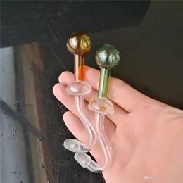 Classic mushroom curved pan Wholesale Glass bongs Oil Water Pipes Glass Pipe Rigs Smoking