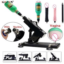 Sex Toys massager 2022 Strong Power Automatic Machine Female Masturbation Pumping Gun with Dildos Attachments Adult Games for Women