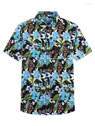 Men's Casual Shirts HEDUO Men Summer Ice Cool Shirt Print Floral Loose Baggy Tshirt Tops Holiday Beach Sun-proof Men's Hawaii