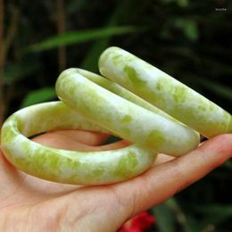 Bangle Real Jades Bangles Women Fine Jewellery Accessories Genuine Natural Lantian Jade Stone Lucky Amulet Bracelets Ladies Gifts