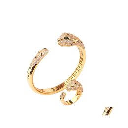 Bangle Luxury Fashion Classic Animal Head Shape Bracelet With Open Ring Europe Dubai The Jewelry Gift B1269Bangle Drop Delivery Brace Dhabf