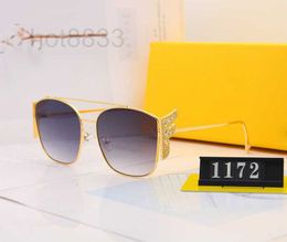 Sunglasses Designer Windproof Wings Glasses Gradual Color Frameless Personality Fashion Large Frame F1172 5B4Z