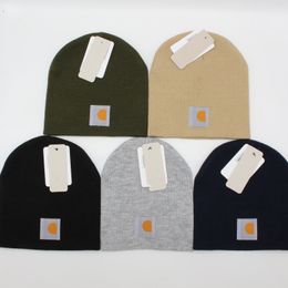 Solid Colour Designer Knitted Beanies Hats Winter Warm Ski Hat Men Women Soft Elastic Cap