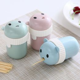 Storage Bottles Portable Toothpick Holder Cartoon Box Household Living Room Simple 2022