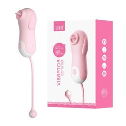 Beauty Items LILO New Style Jumping Egg Female Adult Toy 10 Gear Vibration Frequency Modulation Tongue Licking Masturbator sexy Wholesale