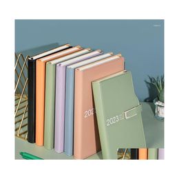 Notepads Planner Book A5/A6 Schede Agenda Year/Month/Day Plan Notebook With 2In1 Signing Pen Stationery Cuadernos Magnetic Buckle Dr Dhxno