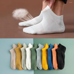 Men's Socks Summer Deodorant Sweat-absorbent Mesh Breathable Anti-frictio Non-slip Boat Solid Colour Cotton