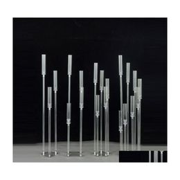 Świeczści 10 Set Crystal Candlestick 3OR4OR5OROR9OR9 Centrum ślubne stół