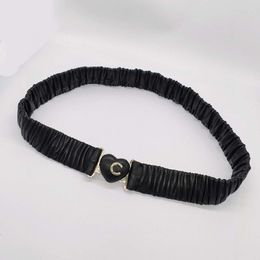 2023 Luxury quality charm waist belt Pendant necklace with heart shape and black genuine leather have box stamp PS7481A