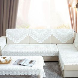 Chair Covers White Lace Sofa Towel Flower Furniture Couch Cover Slipcovers Living Room Decor For Armrest Backrest Seat