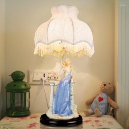 Table Lamps Vintage Ceramic Light For Living Room Children Desk Decor Lights Art Deco Christmas Gift Princess Bedroom Lamp