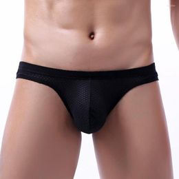 Underpants Mens Mesh Fishnet Briefs Trunks Lingerie Low Rise Underwear Bikini U