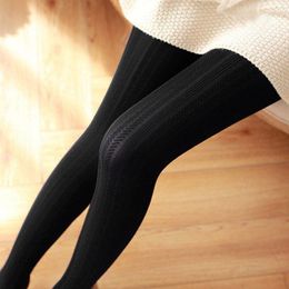 Women Socks Autumn Winter Super Elastic Jacquard Solid Soft Cotton Slimming Tights Collant Stretchy Pantyhose Hosiery