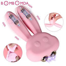 Beauty Items sexy Electric Shock Rabbit Vibrator Cute Shaped Nipple Massager Clitoris Stimulator Toys for Women Adult Female Masturbator