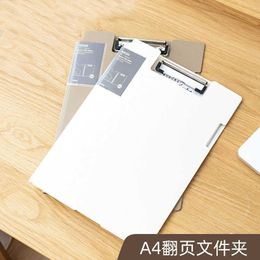 Transparent File Folder A4 Clipboard Writing Pad Document Holder Board Plastic Clip School Office Supplies Stationery