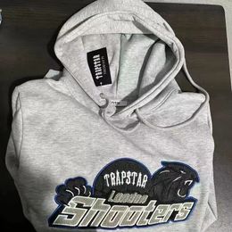 Hoodie Trapstar voller Trainingsanzug Regenbogen Handtuch Stickerei Dekodierung Kapuze Sportbekleidung Männer und Frauen Sportbekleidung Anzug Reißverschluss Hose