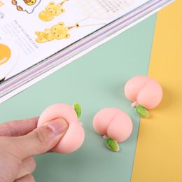 Peach Shape Squishy Toy Cute Stress Ball Mochi Toy Stress-Relief Toys Fun Gifts with Squeeze TPR Phone Decoration 1246