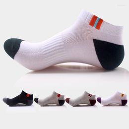 Men's Socks Cotton Sports Wear-resistant Breathable Compression Four Seasons Sole Loops Sweat-absorbent Male Basketball