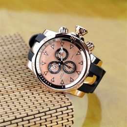 Men's Watch Quartz Movement Rubber Strap Three Decorative Sports Watches for Men 2021 Luxury Casual Quartz Waterproof Wrist W325b