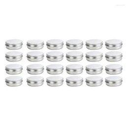 Storage Bottles 35Pcs 2 Oz Food Tins Aluminium Screw Top Round Steel With Lid Containers