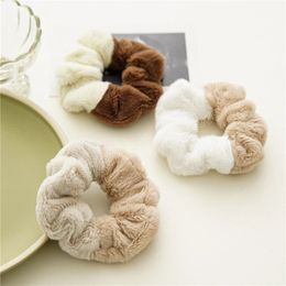 Winter Warm Soft Hair Scrunchies for Women Girls Cute Plush Elastic Hairband Multicolor Rubber Band Hair Accessories