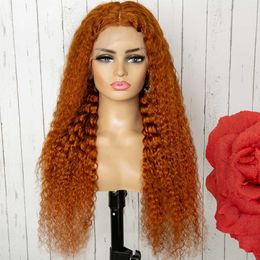 Hot Lace Wigs 30 Inch Ginger Front Human Hair 13x4 Deep Wave Colored Curly 13x6 Hd al 221216