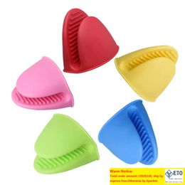 BBQ Tools Silicone Heat Resistant Gloves Clips Insulation Non Stick Antislip Pot Bowel Holder Clip Cooking Baking Oven Mitts