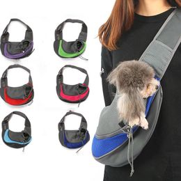 Dog Car Seat Covers Breathable Pet Carrier Outdoor Travel Handbag Bags Mesh Oxford Single Shoulder Bag Sling Comfort Tote