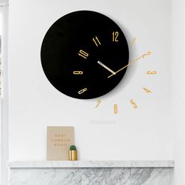 Wall Clocks Nordic Simple Decorative Clock For Living Room Furniture Art Creative Household Upscale Restaurant