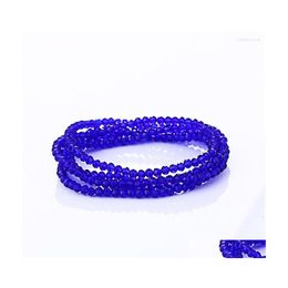 Charm Bracelets 5Colors Mtilayer Crystal Beads Bangles Bohemian Style For Women Elastic Pseras Mujer Berloque Drop Delivery Jewellery Dhcfn