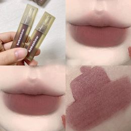 Lip Gloss Glass Labial Glaze Easy To Color Matte Velvet Liquid Moisturizing Mud Reddish Brown Sexy Lips Care Make-up Womens Cosmetics