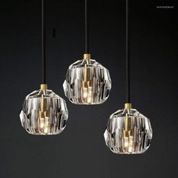 Pendant Lamps European Style Personality Modern Creative Crystal Living Room Art Bedside Bedroom Designer El Cafe Lights LX101618