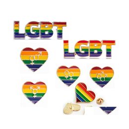 Pins Brooches Design Enamel Lgbt Pride For Women Men Gay Lesbian Rainbow Love Lapel Pins Badge Fashion Jewellery Accessories In Bk Dr Dhyqf