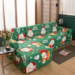 Chair Covers Sofa For Living Room Christmas Green Couch Cover L Shape Corner Armchair Home Decor 1/2/3/4-seater Slipcover