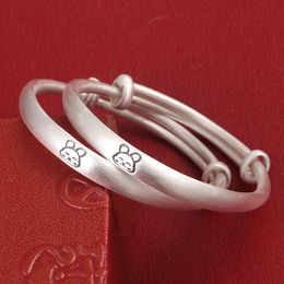 Sweet Baby Bangles Bracelets 999 Silver Children Bangle Adjustable Open Bangles for Kids Nice Gift