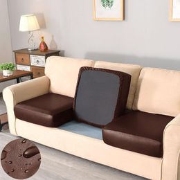 Chair Covers PU Leather Waterproof Sofa Cushion Cover All Inclusive Stretch For Living Room Furniture Protector Slipcover 3 Seater