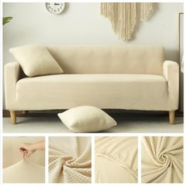 Chair Covers Polar Fleece Stretch Sofa For Living Room Elastic Slipcover Sectional Couch Cover Furniture Protector 1/2/3/4 Seater