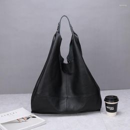 Evening Bags WOONAM Women Handbag Top Hide Italy Genuine Calf Leather Large Capacity Hobo Shoulder Bag WB839