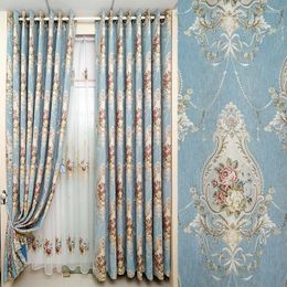 Curtain Curtains For Living Room Dining Bedroom Fabric European-style Chenille Jacquard Shading Finished