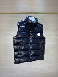 Designer men's down vest brand women's stand-up collar down vest winter jacket embroidered chest badge warm coat