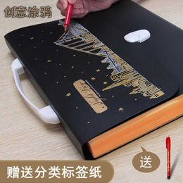 New Arrival A4 Multilayer Desk File Folder Expanding Bag Document Paper Storage Organiser Case School Office Stationery