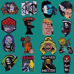 Brooches Halloween Fashion Jewelry Gifts Enamel Pins Brooch Collecting Horror Movies Figure Lapel Badges Adorn Backpack Collar Hat