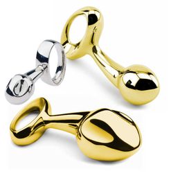 Beauty Items Male Prostate Massager Anal Plug Handheld Pull Ring Butt For Men Women Masturbators Metal Beads Erotic sexy Toys