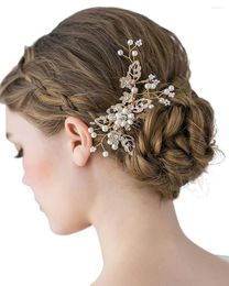 Headpieces ZMHP342 Pearl Bridal Headwear Allow Flowers Wedding Headdress Hair Accessories Tiara Comb