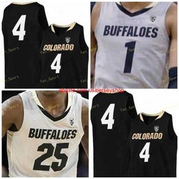 Custom Stitched Colorado Buffaloes Basketball Jersey 12 AJ Martinka 13 Namon Wright 14 Deleon Brown 15 Jakub Dombek 21 Evan Battey